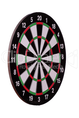 sideview of dart board