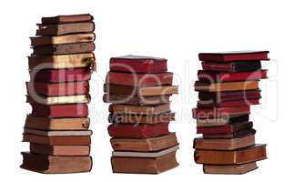 concept of stacked old books
