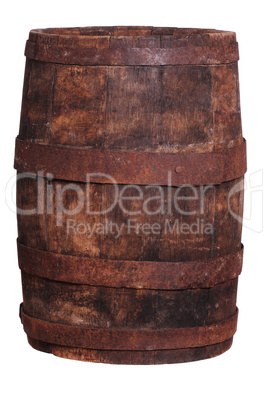 old wine barrel made of wood