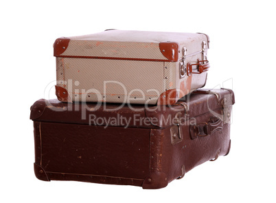 aged suitcases