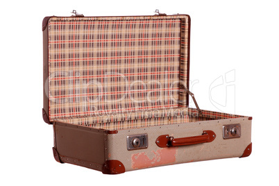 very old used suitcase