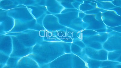 Blue clear water in swimming pool