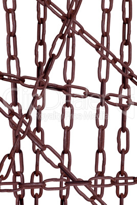 concept of rusty chains