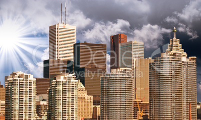 Toronto. Beautiful view of city skyline from Lake Ontario