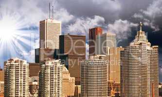 Toronto. Beautiful view of city skyline from Lake Ontario