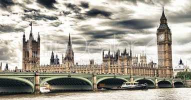 London, UK - Palace of Westminster (Houses of Parliament) with B