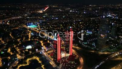 time lapse aerial wiev istanbul