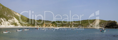 Panorama von Lulworth Cove, Großbritannien