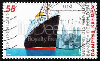 postage stamp germany 2004 steamship bremen