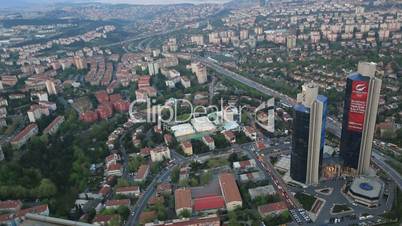 skyline aerial wiev istanbul