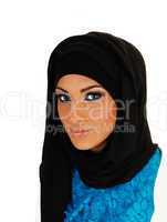 teen girl with headscarf.