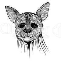 Hyena animal sketch symbol