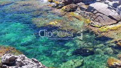 Lloret de Mar, crystal clear water, Costa Brava in Catalonia, Spain