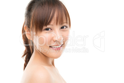 Close up of Asian young woman face