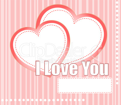 valentines hearts two shapes on pink pattern background