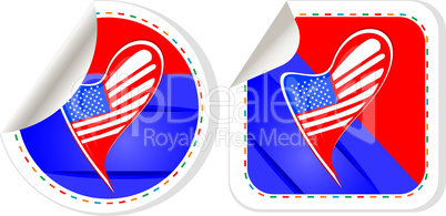 USA national and patriotic concepts for badge, sticker etc.