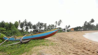The traditional Sri Lanka's boat for fishing