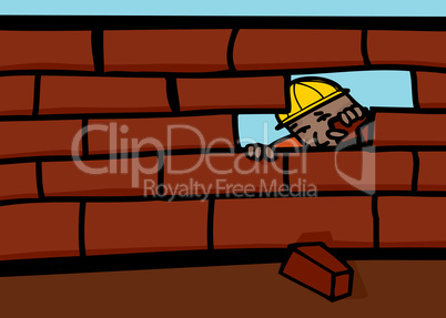 Bricklayer Closing Wall