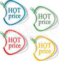 Hot price stickers set
