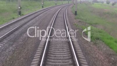 Railroad track. Forward view