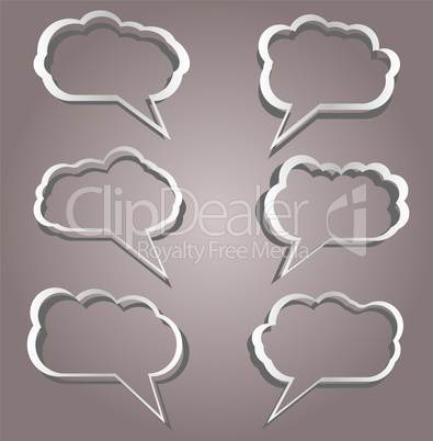 Speech bubbles set