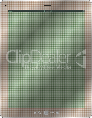 Digital pad vector illustration. All colors and layers editable, for example, labels can be placed in the upper layer in overlay mode