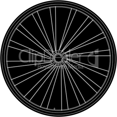 Conceptual abstract bike wheel - raster