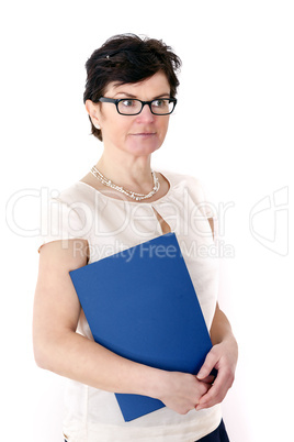 Office woman with folder