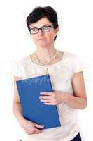 Office woman with folder
