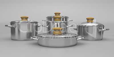 Stainless steel pots
