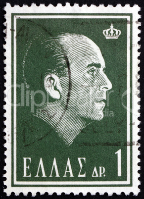 postage stamp greece 1964 paul i, king of greece