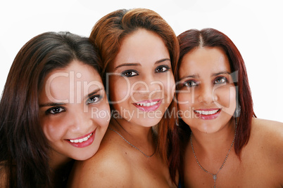 Portrait of three young women