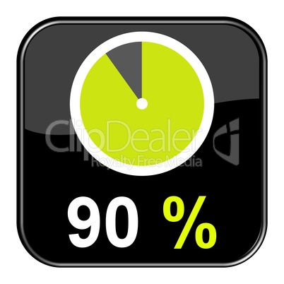 Web Button: 90% Prozent