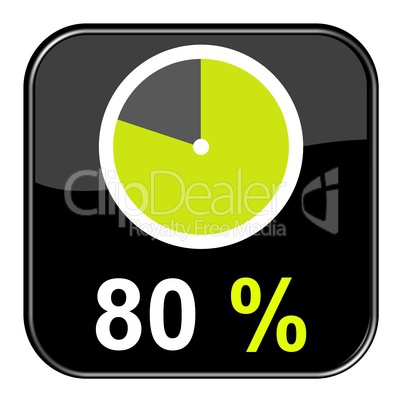 Web Button: 80% Prozent