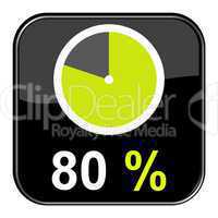 Web Button: 80% Prozent