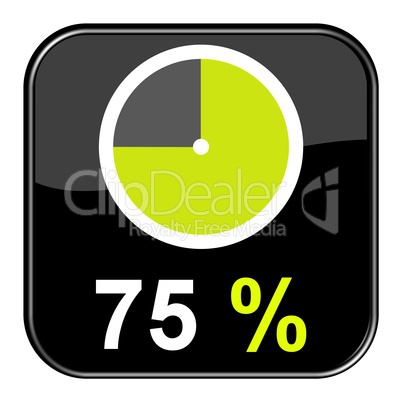 Web Button: 75% Prozent