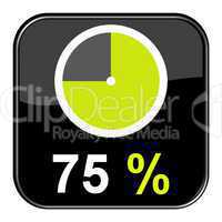 Web Button: 75% Prozent