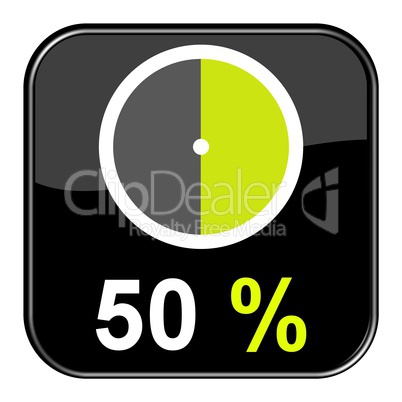 Web Button: 50% Prozent