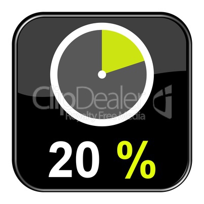 Web Button: 20% Prozent