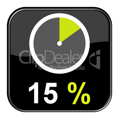 Web Button: 15% Prozent