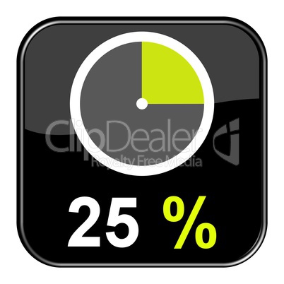 Web Button: 25% Prozent