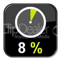Web Button: 8% Prozent