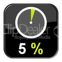 Web Button: 5% Prozent