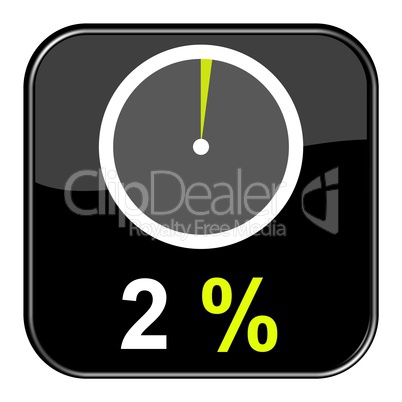 Web Button: 2% Prozent