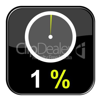 Web Button: 1% Prozent