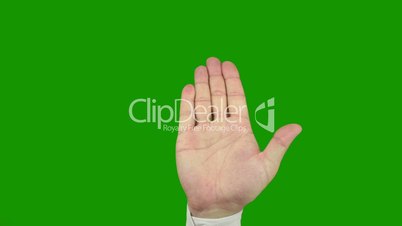 Hand sign STOP. Alpha channel is included