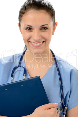 Portrait of female general practitioner in uniform