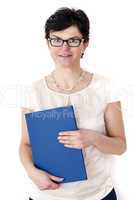 Office woman with folder