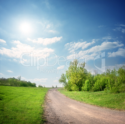 Lonely village road