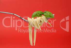 Spaghetti on a fork